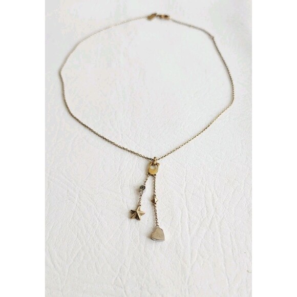 Coach Retired Rare Stardust Signature Lariat Necklace 18" - Picture 5 of 7